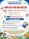 Hướng dẫn đăng ký tuyển sinh trực tiếp năm học 2026 - 2027